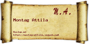 Montag Attila névjegykártya